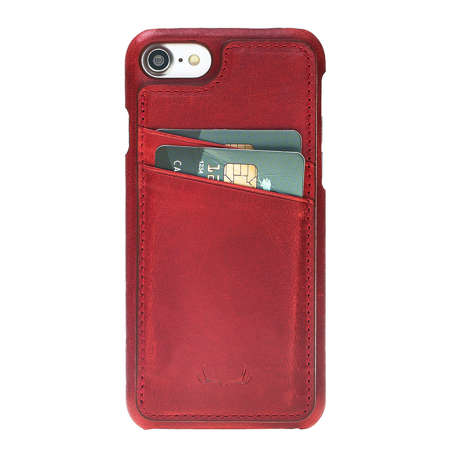 Ultimate Stand Credit Card Leather Cases for iPhone 7 / 8 - Crazy Red