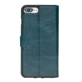 Leather Wallet Case with ID Window for iPhone 7 Plus / 8 Plus - Vessel Blue