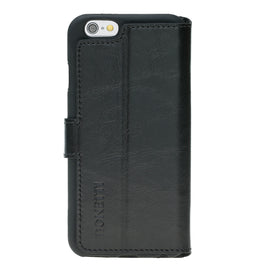 Leather Wallet Case with ID Window for iPhone 6 / 6S - Rustic Black