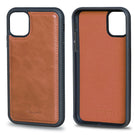 Flex Cover  Leather Protective Slim Fit for iPhone 11 Pro Max -Brown