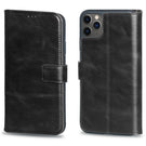 Wallet ID Window  Leather Protective Slim Fit Wallet Phone Case with Credit Card Slots for iPhone 11 Pro- Black