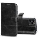 Wallet ID Window  Leather Protective Slim Fit Wallet Phone Case with Credit Card Slots for iPhone 11 Pro- Black