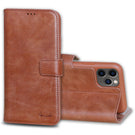 Wallet ID Window  Leather Protective Slim Fit Wallet Phone Case with Credit Card Slots for iPhone 11 Pro - Brown