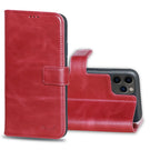 Wallet ID Window  Leather Protective Slim Fit Wallet Phone Case with Credit Card Slots for iPhone 11 Pro Max-Red