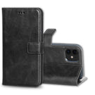 Wallet Magnet Magic  Leather Protective Slim Fit Wallet 2 in 1 Phone Case with Credit Card Slots for iPhone 11-Black