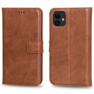 Wallet Magnet Magic  Leather Protective Slim Fit Wallet 2 in 1 Phone Case with Credit Card Slots for iPhone 11-Brown