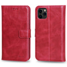 Wallet Magnet Magic  Leather Protective Slim Fit Wallet 2 in 1 Phone Case with Credit Card Slots for iPhone 11 Pro Max-Red