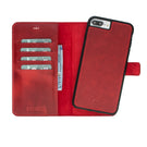 Magic Magnet Wallet Leather Cases for iPhone 7 Plus / 8 Plus - Crazy Red