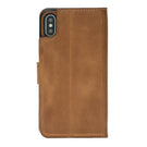 Magic Magnet Wallet Leather Cases for iPhone X / XS - Crazy Brown