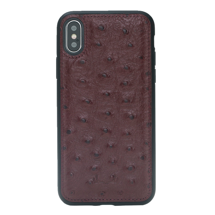 Flex Cover Leather Cases for iPhone X / XS - Ostrich Red