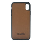 Flex Cover Leather Cases for iPhone X / XS - Ostrich Brown