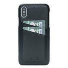 Ultimate jacket Credit Card Leather Cases for iPhone X / XS - Rustic Black