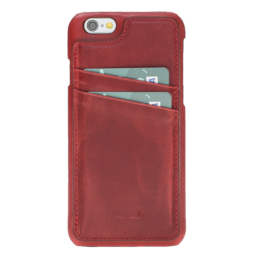 Ultimate Stand Credit Card Leather Cases for iPhone 6 / 6S - Crazy Red