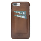 Ultimate jacket Credit Card Leather Cases for iPhone 7 Plus/ 8 Plus - Rustic Brown