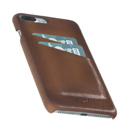 Ultimate jacket Credit Card Leather Cases for iPhone 7 Plus/ 8 Plus - Rustic Brown