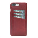 Ultimate Stand Credit Card Leather Cases for iPhone 7 Plus / 8 Plus - Crazy Red