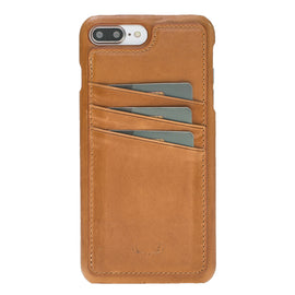 Ultimate Stand Credit Card Leather Cases for iPhone 7 Plus / 8 Plus - Crazy Tan