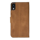 Wallet Magnet Magic  Leather Protective Slim Fit Wallet 2 in 1 Phone Case with Credit Card Slots for iPhone XR-Brown