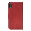 Wallet Magnet Magic  Leather Protective Slim Fit Wallet 2 in 1 Phone Case with Credit Card Slots for iPhone XS Max-Red