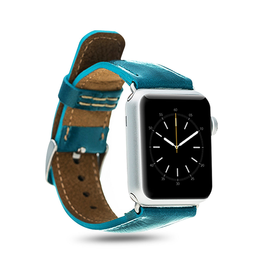 Leather Band for Apple Watch 42mm - Vessel Blue